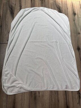 Carters White Baby Hooded Towel 100% Cotton Soft Terry Cloth Absorbent Made In U
